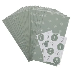 Outlet Adventskalender-Set, Tüten/Sticker, Salbei/weiß Adventskalender