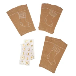 New Adventskalender-Set, Tüten/Sticker, Strumpf/kraft Geschenkverpackung|Adventskalender