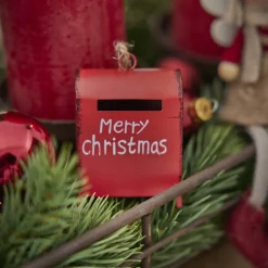 Outlet Anhänger Briefkasten, Rot, 4.5 X 6 Cm Weihnachtstraditionen|Weihnachtsbaumschmuck