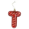 Discount Anhänger Buchstabe, T/rot, 10 Cm Weihnachtsgeschenke|Weihnachtsbaumschmuck