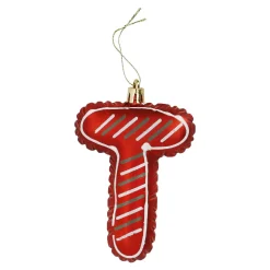 Discount Anhänger Buchstabe, T/rot, 10 Cm Weihnachtsgeschenke|Weihnachtsbaumschmuck