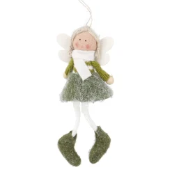 Discount Anhänger Engel, Pulli/grün, 16 Cm Weihnachtsbaumschmuck|Weihnachten