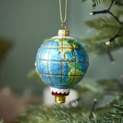 Clearance Anhänger Fancy, Bunt, Ballon-Globus, 9.5 Cm Weihnachtsbaumschmuck