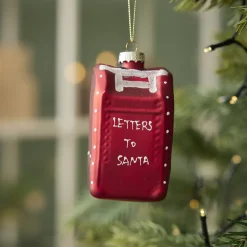 Online Anhänger Fancy, Bunt, Briefkasten/rot, 10.5 Cm Weihnachtsbaumschmuck