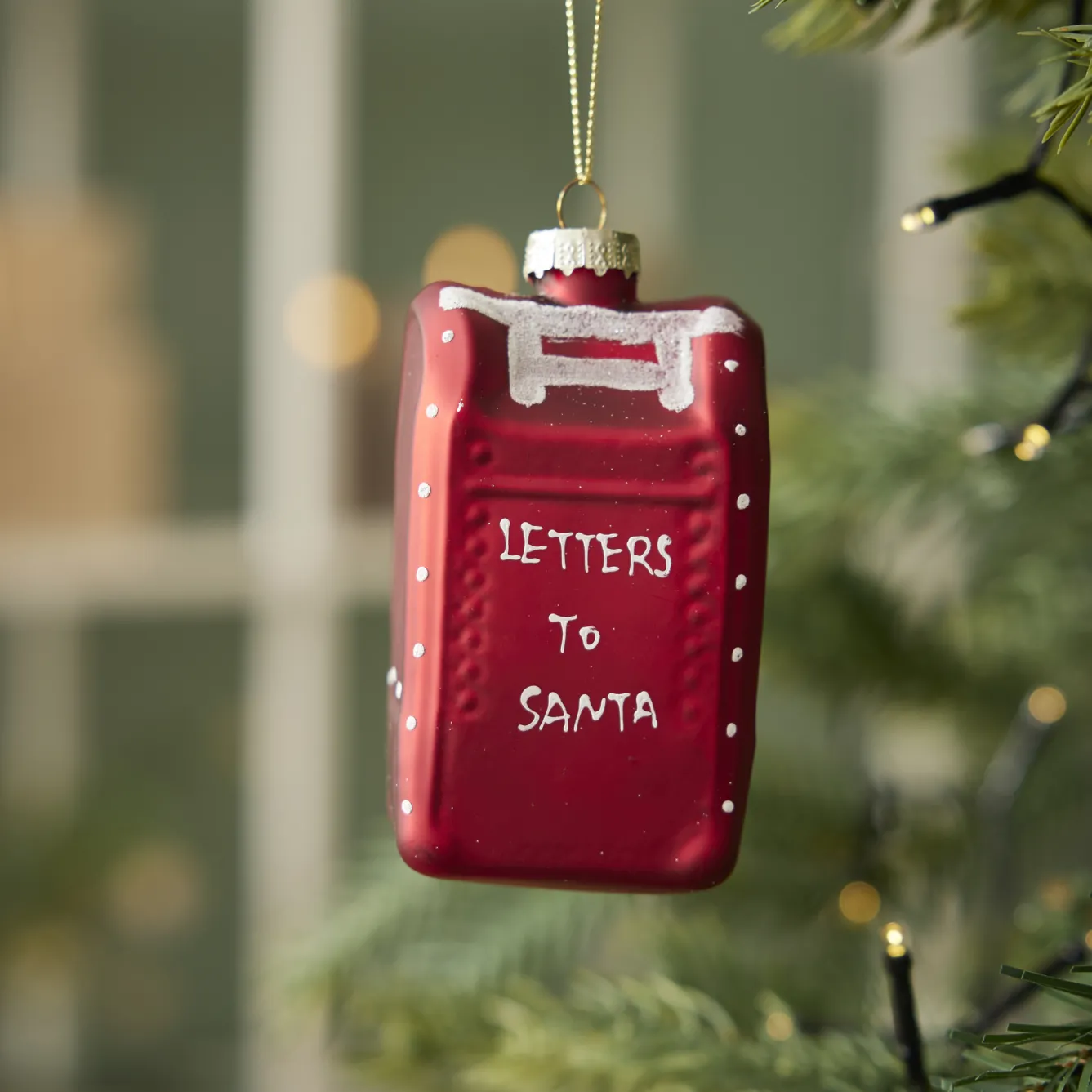 Online Anhänger Fancy, Bunt, Briefkasten/rot, 10.5 Cm Weihnachtsbaumschmuck