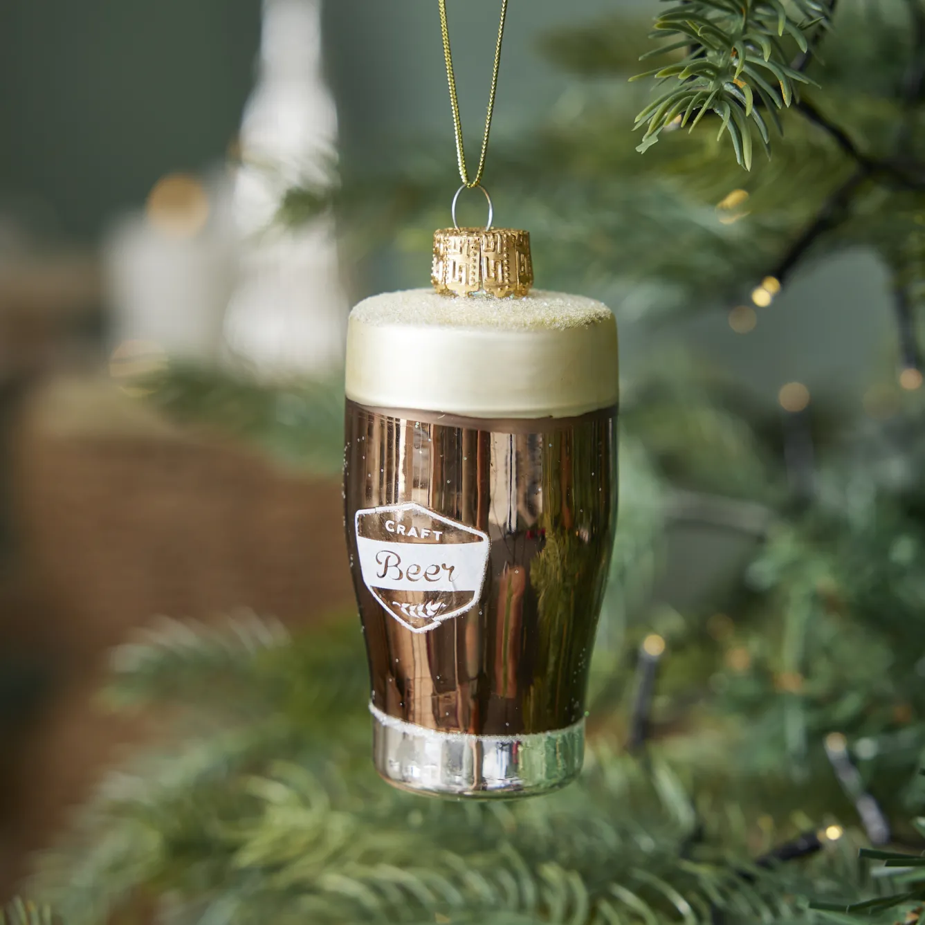 Discount Anhänger Fancy, Bunt, Craftbeer/braun, 10 Cm Weihnachtsbaumschmuck