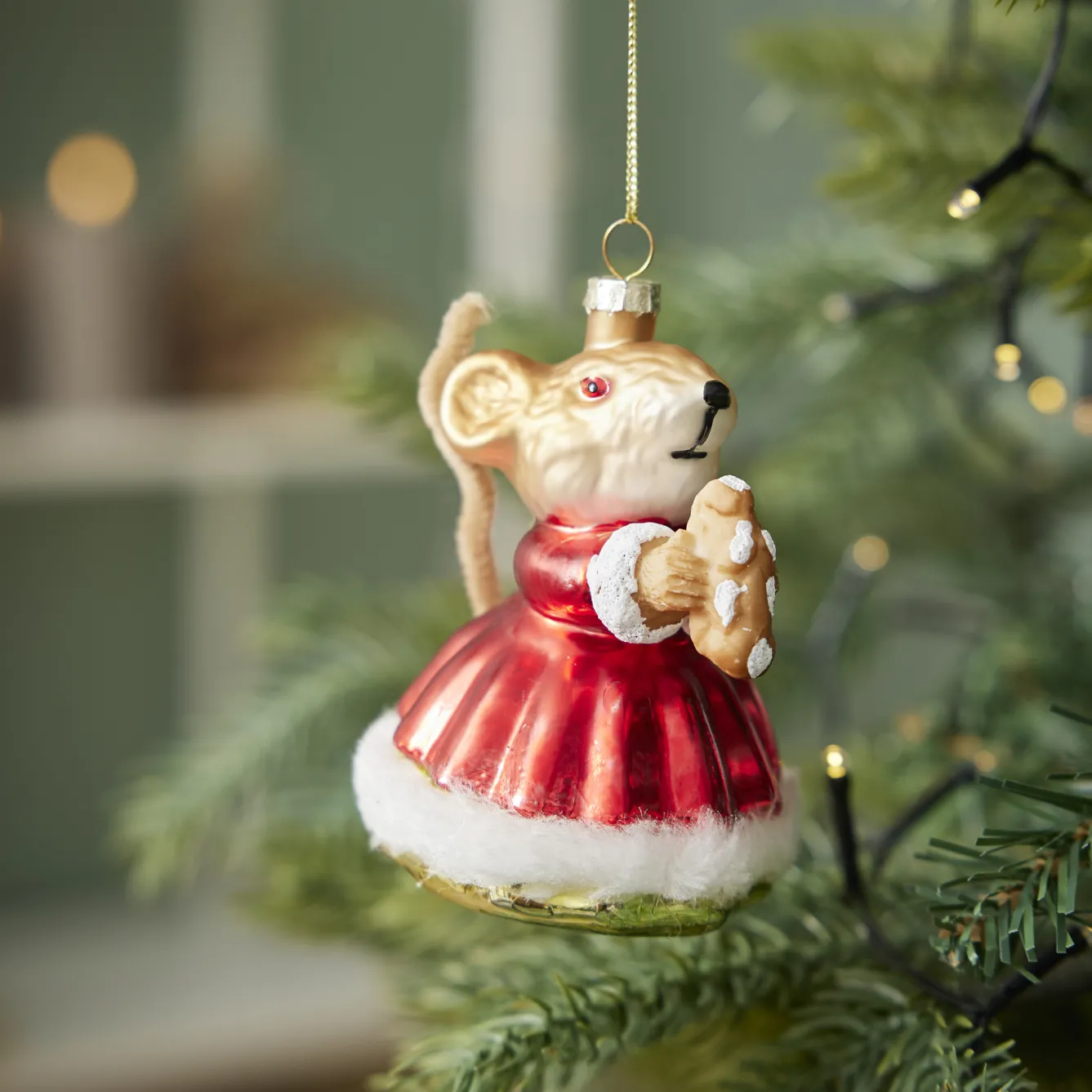 Sale Anhänger Fancy, Bunt, Maus/Kleid, 10.5 Cm Weihnachtsbaumschmuck