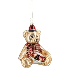 Sale Anhänger Fancy, Bunt, Teddy/Trommel, 11 Cm Weihnachtsbaumschmuck