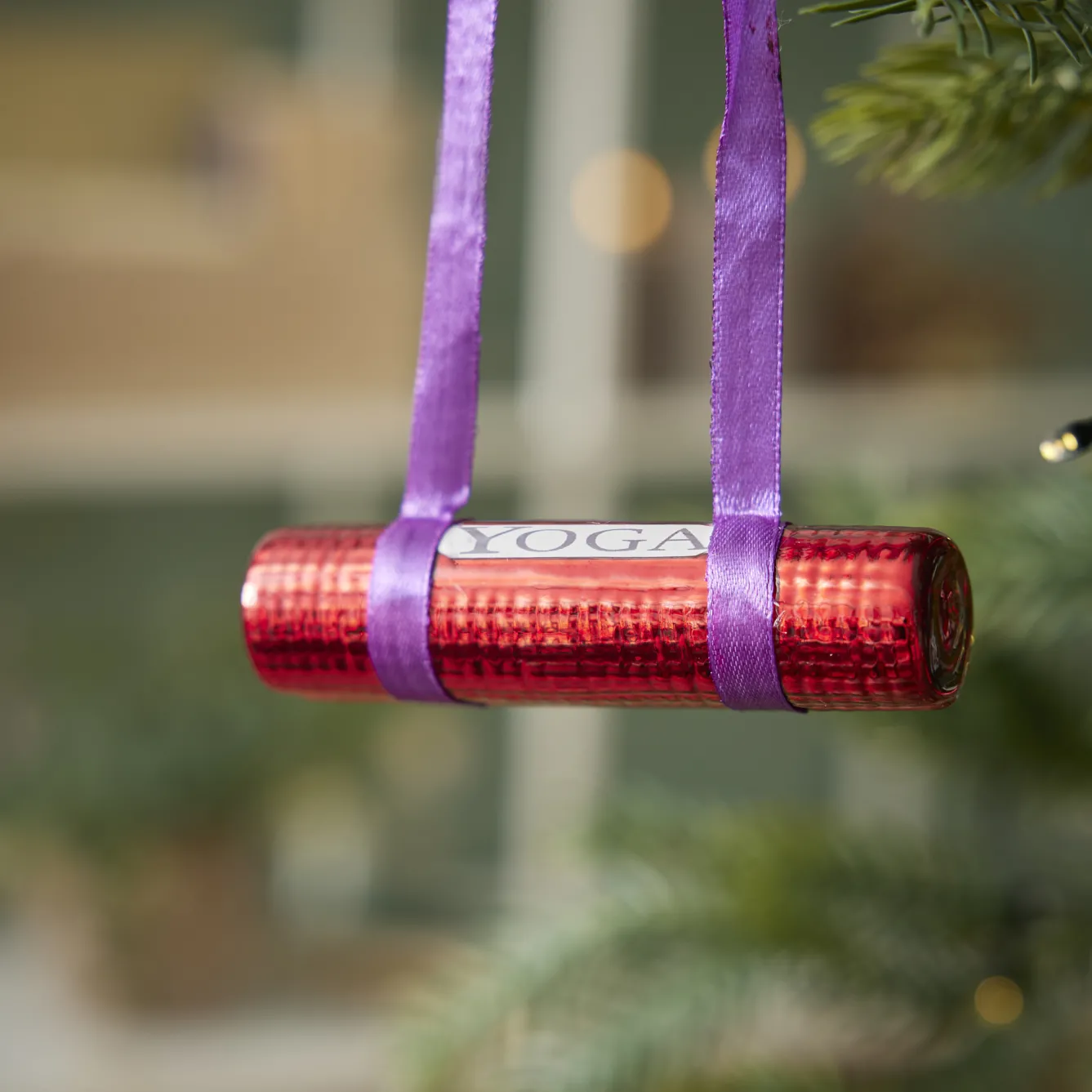 Anhänger Fancy, Bunt, Yogamatte/Rolle, 11 X 3 Cm Weihnachtsbaumschmuck