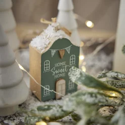 Sale Anhänger Haus Mit Spruch, Grün, 6 Cm Shop The Look Xmas|Weihnachtsbaumschmuck