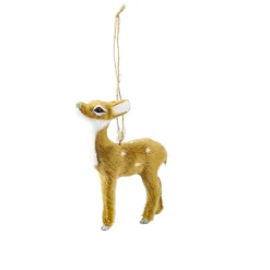 Anhänger Rehkitz, Hellbraun, Stehend, 9 Cm Weihnachtsbaumschmuck|Adventskränze & Zubehör
