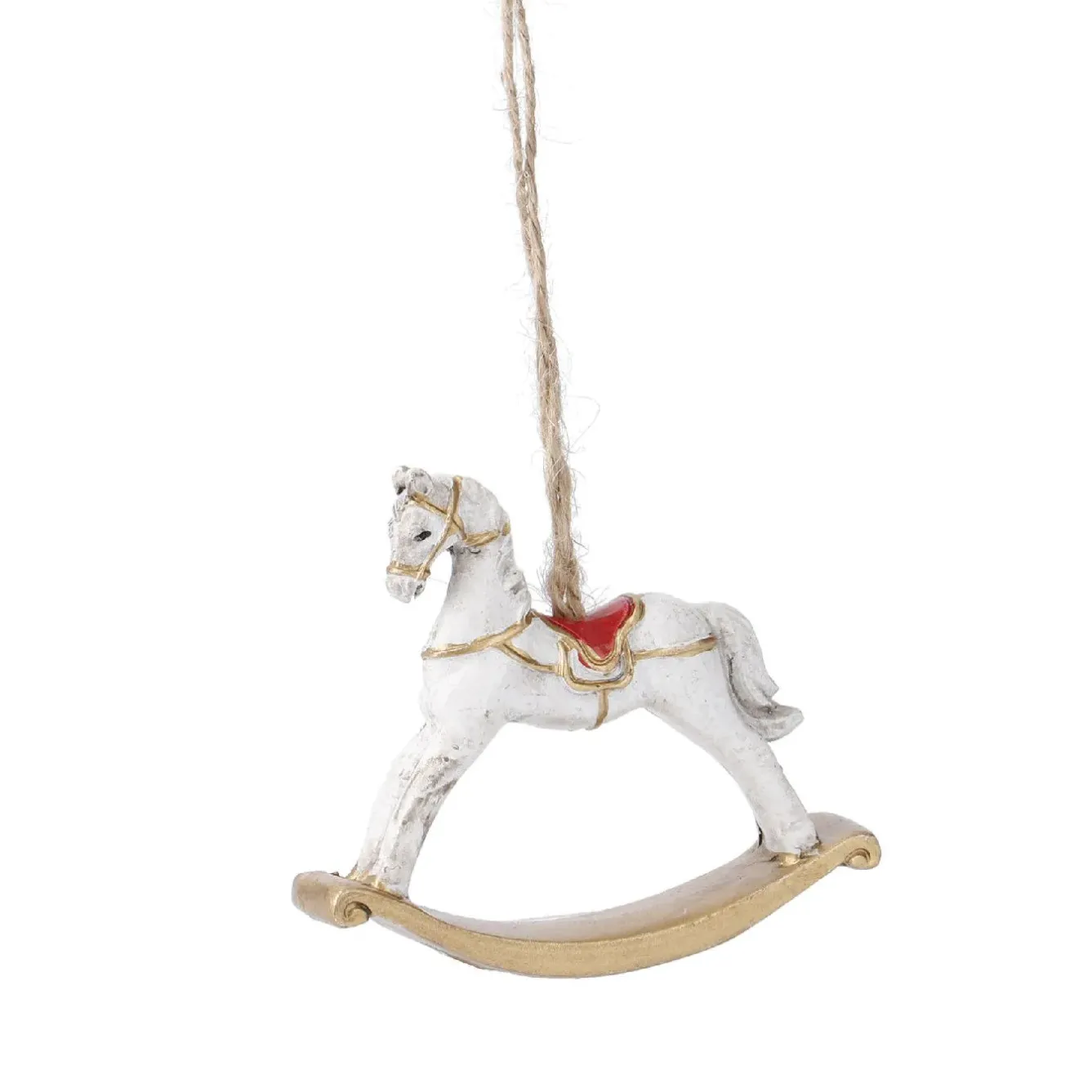 Best Anhänger Schaukelpferd, Weiß, 7 Cm Deko-Anhänger|Weihnachtsbaumschmuck