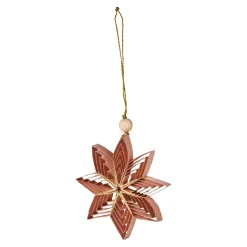 Outlet Anhänger Stern, Altrosa, 11 Cm Weihnachtsbaumschmuck|Weihnachtsdeko