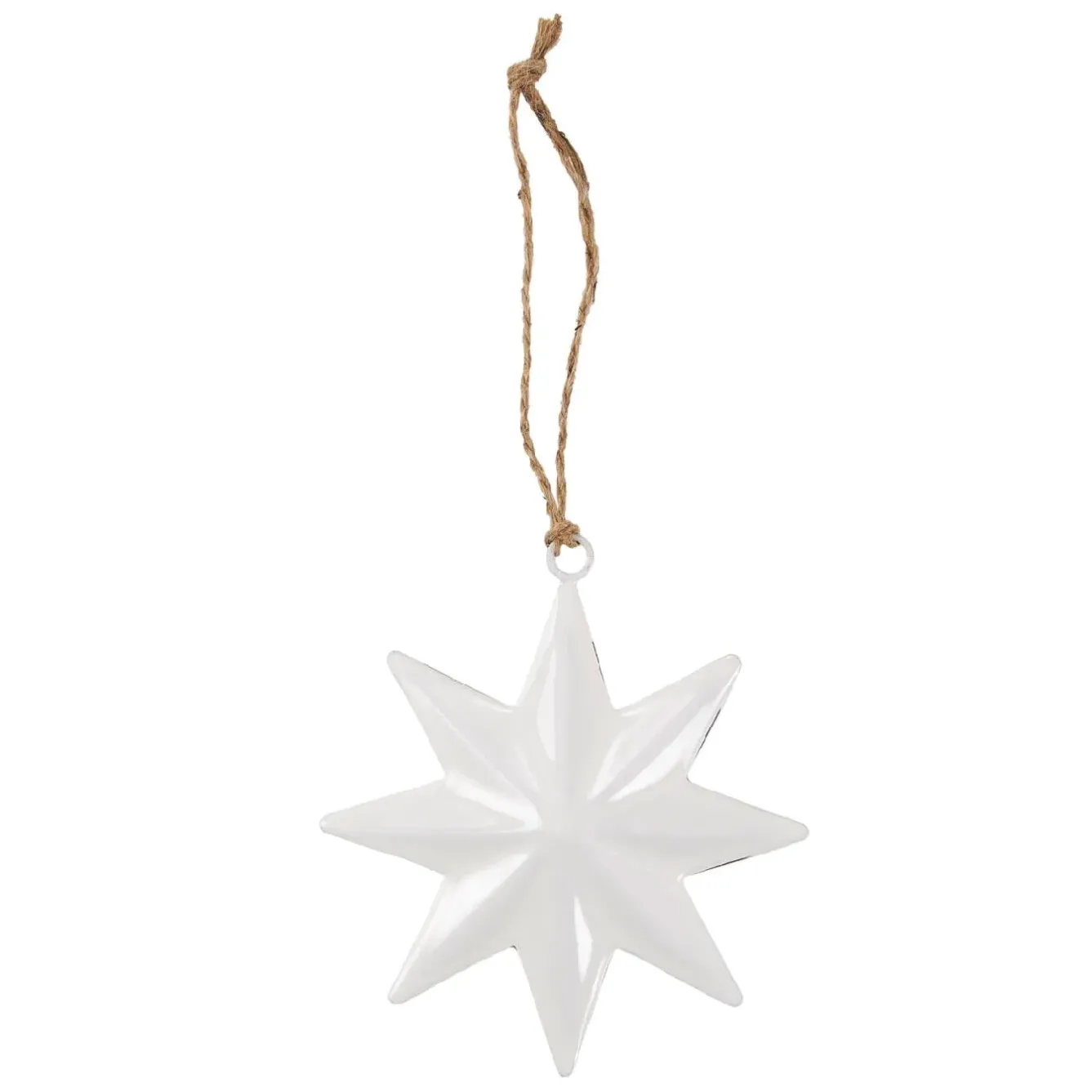 Clearance Anhänger Stern, Weiß/glänzend, 10.5 Cm Weihnachtsbaumschmuck|Adventskränze & Zubehör
