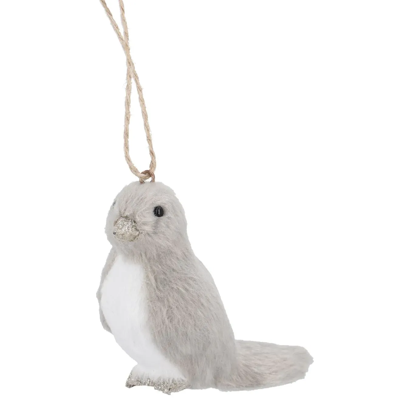 New Anhänger Vogel, Grau/rechts, 8.5 Cm Weihnachtsbaumschmuck|Weihnachten