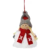 Discount Anhänger Wichtel Mit Schal, Mädchen/grau/rot, 11 Cm Weihnachtsbaumschmuck|Weihnachtsdeko