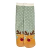 Best Anti-Rutschsocken Xmas, Rentier Grün, Größe 36 - 41 Geschenkideen|Fashion