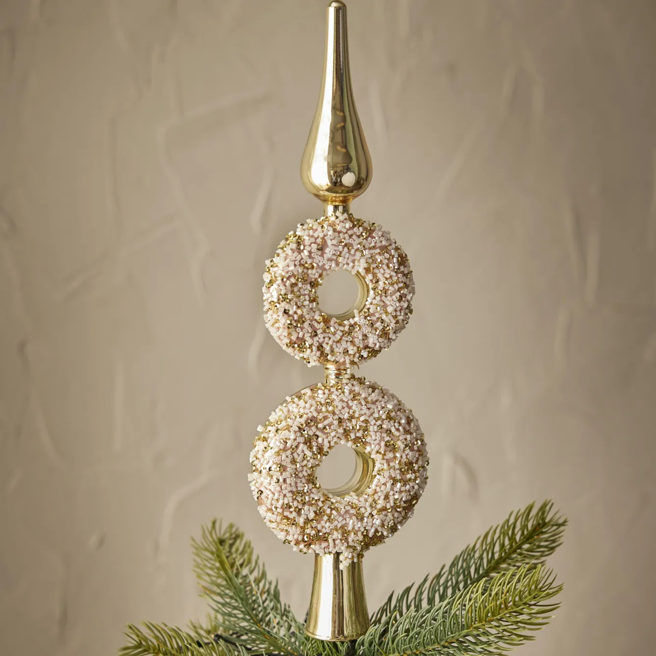 Discount Baumspitze Fancy, Donuts/gold, 30 Cm Weihnachtsbaumschmuck