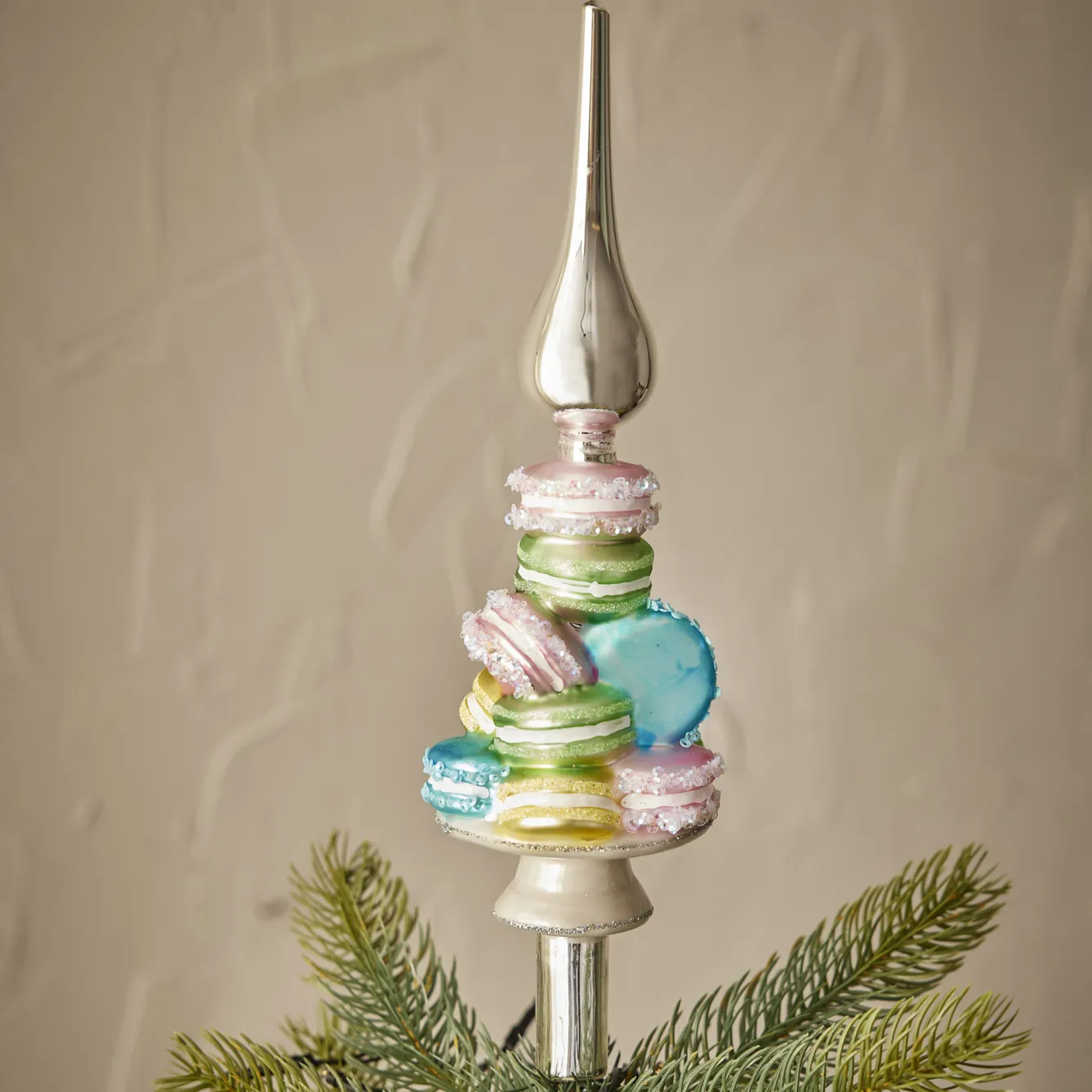 Online Baumspitze Fancy, Macarons/silber, 30 Cm Weihnachtsbaumschmuck