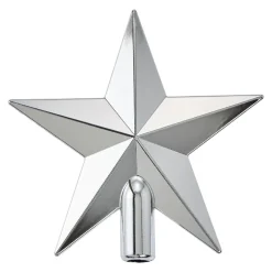Outlet Baumspitze Stern, Silber/glänzend, 20 Cm Weihnachtsbaumschmuck|Weihnachten