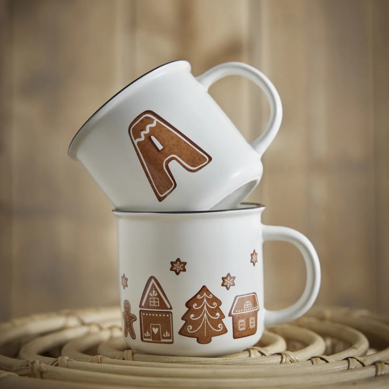 New Becher Buchstabe/Lebkuchen, A, 380 Ml Küche|Weihnachtsbecher