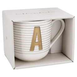 New Becher Buchstabe/Streifen, A, 450 Ml Küche|Weihnachtsbecher