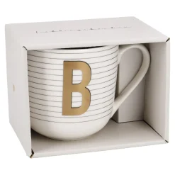 Discount Becher Buchstabe/Streifen, B, 450 Ml Küche|Weihnachtsbecher