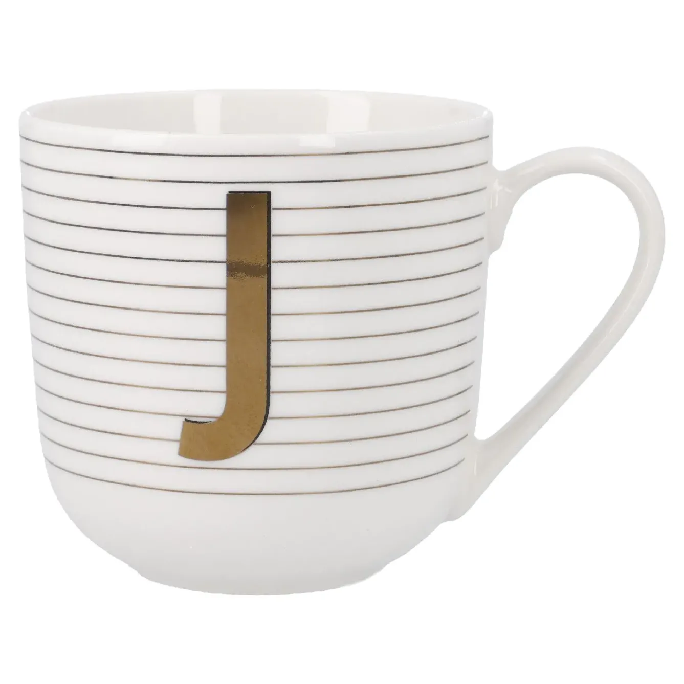 Becher Buchstabe/Streifen, J, 450 Ml Küche|Weihnachtsbecher
