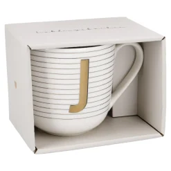 Becher Buchstabe/Streifen, J, 450 Ml Küche|Weihnachtsbecher