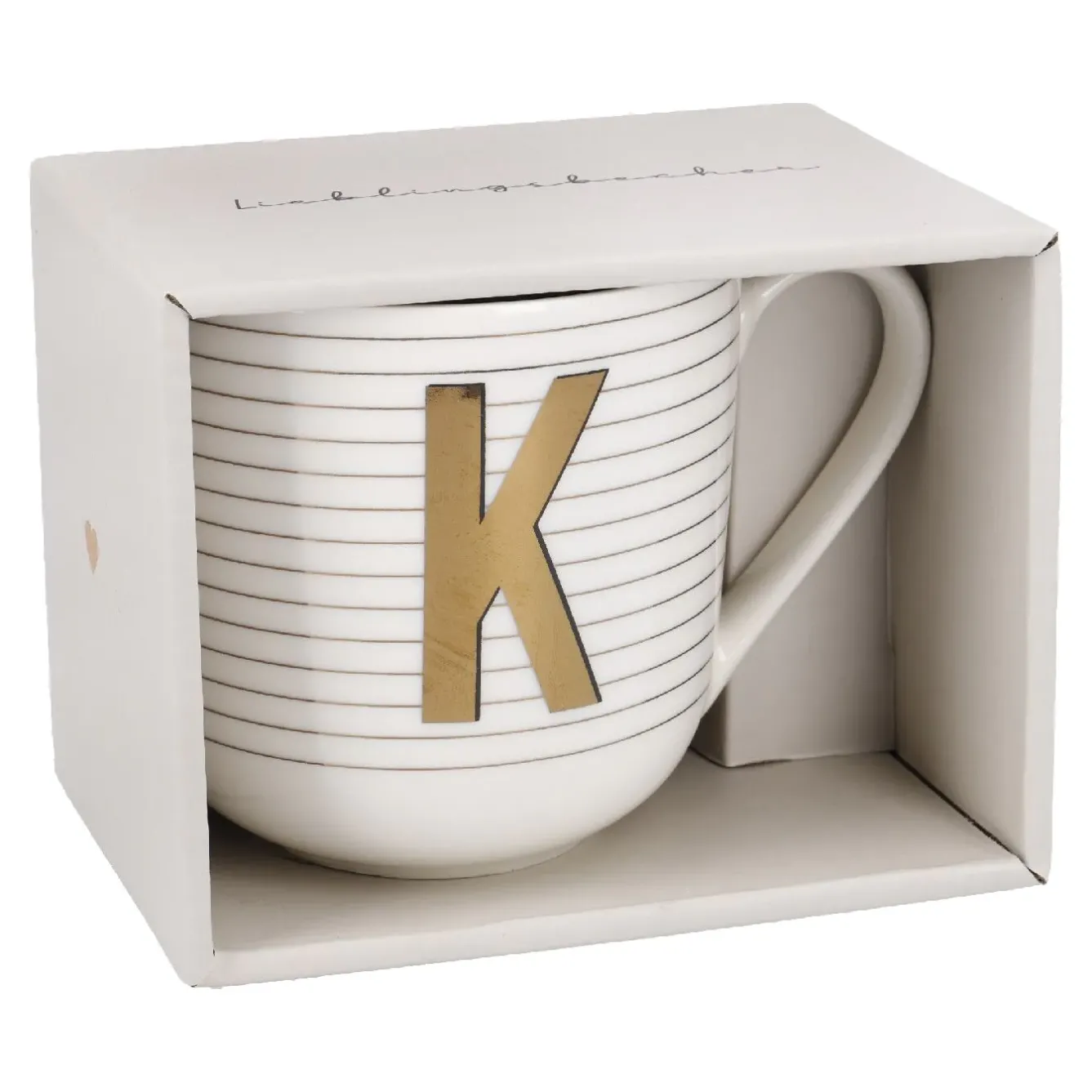 Sale Becher Buchstabe/Streifen, K, 450 Ml Küche|Weihnachten