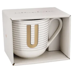 New Becher Buchstabe/Streifen, U, 450 Ml Küche|Weihnachtsbecher