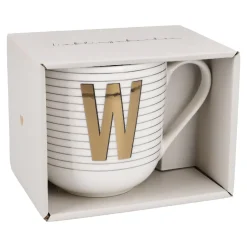Sale Becher Buchstabe/Streifen, W, 450 Ml Küche|Weihnachtsbecher