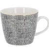 Online Becher China, Striche, Schwarz/weiß, 300 Ml, Goldrand Küche