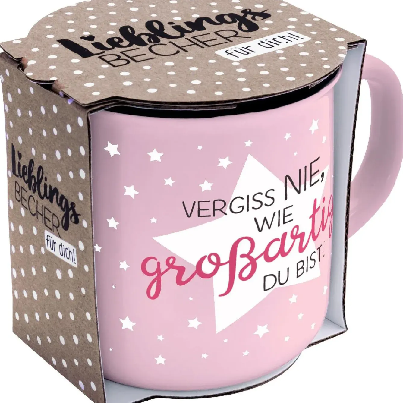Sale Becher Emaille-Optik, Großartig, 350 Ml Küche