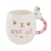 Becher I Love Cats, 450 Ml Tierfreunde|Küche