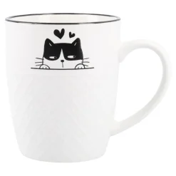 Outlet Becher Katzenrelief, Katze/Herz, 380 Ml Tierfreunde|Küche