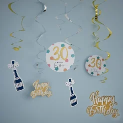 Online Deko-Spiralen Geburtstag, 30, 6 Stück Geburtstag
