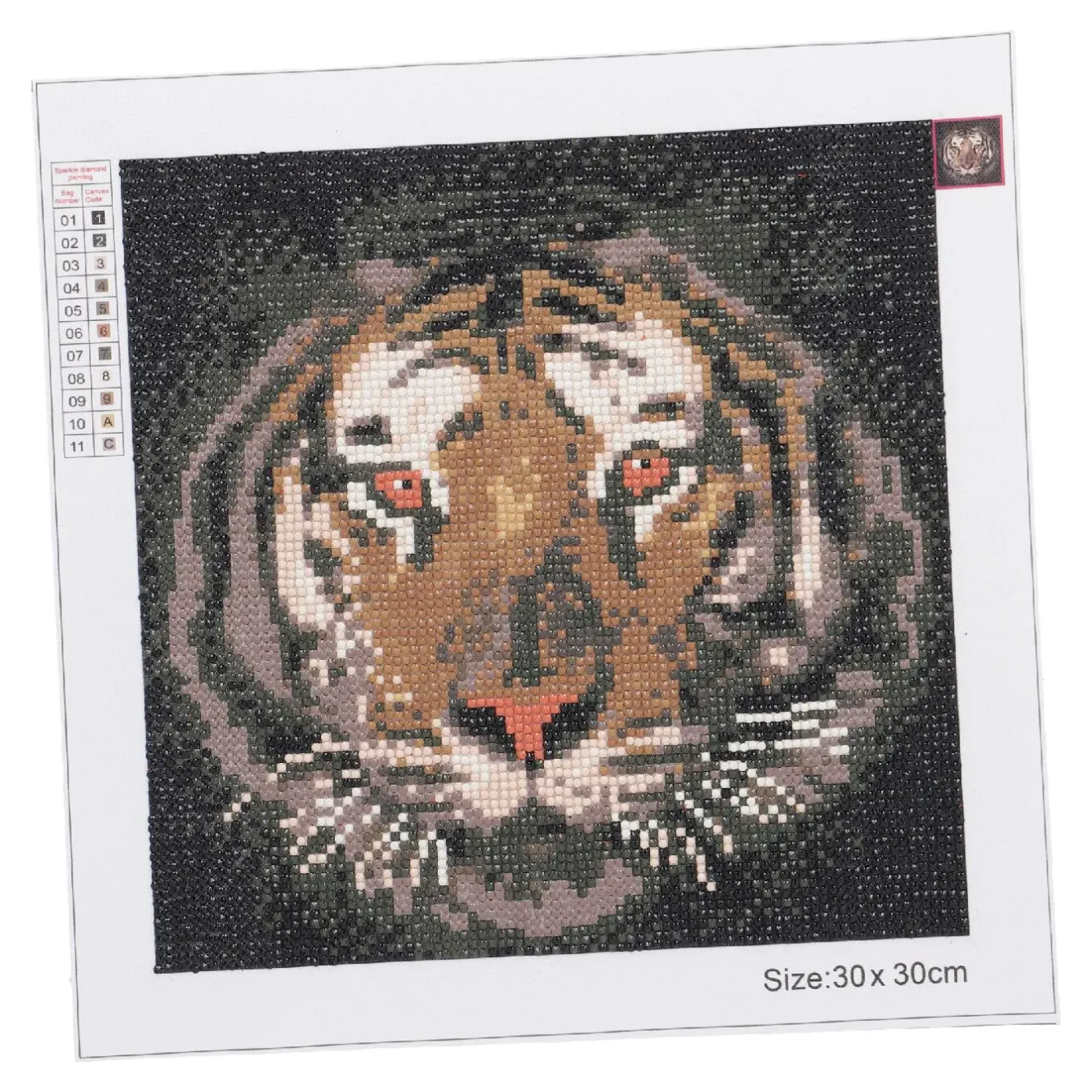Discount Diamond Painting, Tiger, 30 X 30 Cm Geschenkideen|Diamond Painting