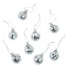Outlet 8er Set Discokugel, Silber, 3 Cm Deko-Anhänger|Weihnachtsbaumschmuck