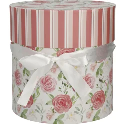 Clearance 5er Set Geschenkkarton Floral/rund, Rosa Hochzeitsgeschenke|Geschenkverpackung