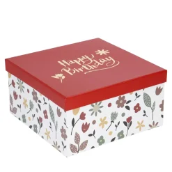 Outlet 5er Set Geschenkkarton Motiv, Weiß Geschenkverpackung|Geschenkideen