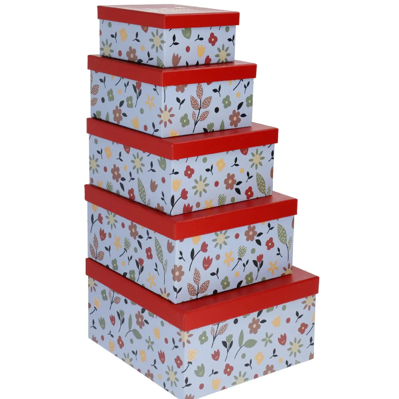 Online 5er Set Geschenkkarton Motiv, Blau Geschenkverpackung|Geschenkideen