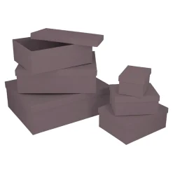 Outlet 6er Set Geschenkkarton Uni, Lila Geschenkverpackung|Geschenkideen