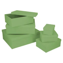 Hot 6er Set Geschenkkarton Uni, Hellgrün Geschenkverpackung|Geschenkideen