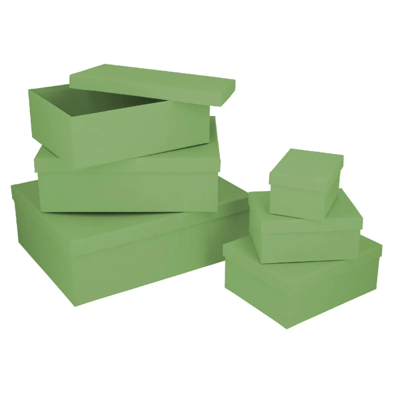 Hot 6er Set Geschenkkarton Uni, Hellgrün Geschenkverpackung|Geschenkideen