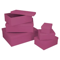Best 6er Set Geschenkkarton Uni, Pink Geschenkideen|Organisation