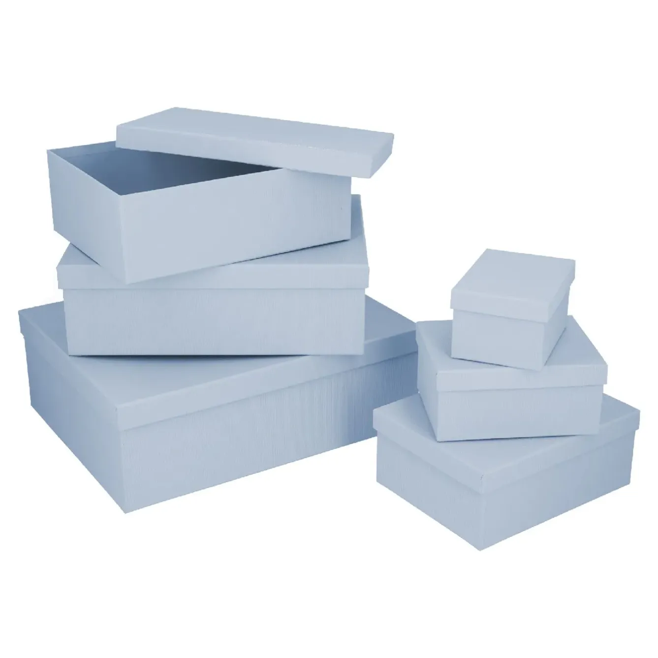 Discount 6er Set Geschenkkarton Uni, Dunkelrauchblau Geschenkverpackung|Geschenkideen