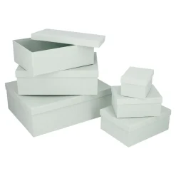 Outlet 6er Set Geschenkkarton Uni, Hellsalbei Geschenkverpackung|Organisation