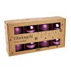 Clearance 8er Set Glaskugeln 8 Cm, Lila Weihnachtsbaumschmuck