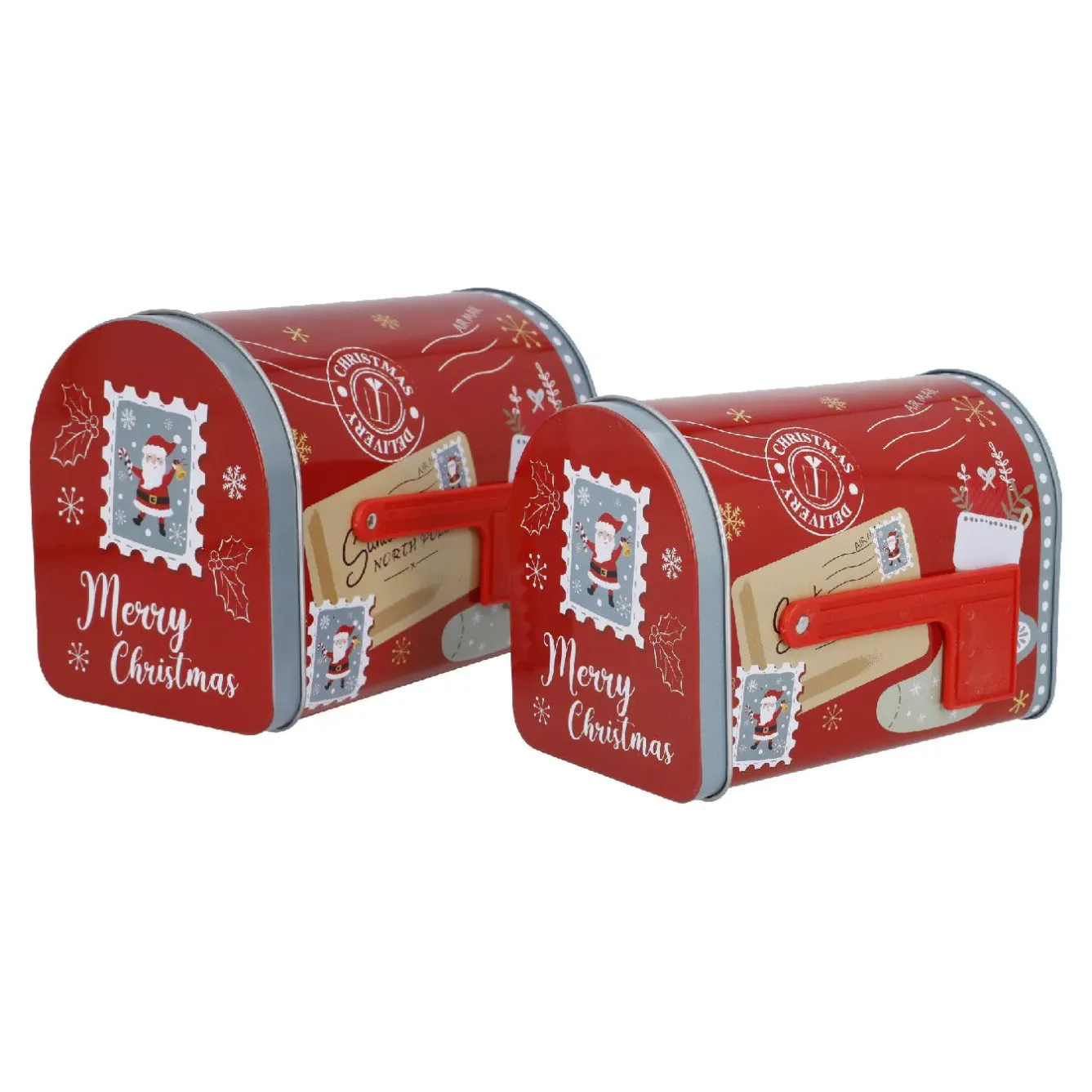 Sale 2er Set Keksdose Briefkasten, Rot Weihnachtsbäckerei|Weihnachten